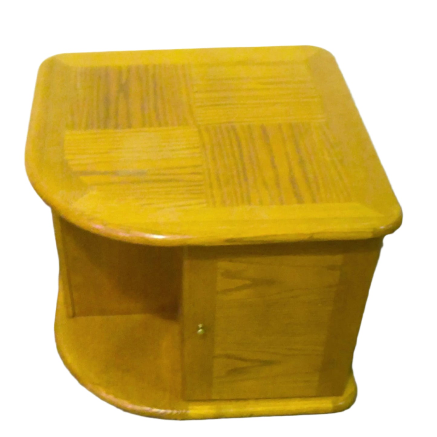 Solid Wood End Table with Storage