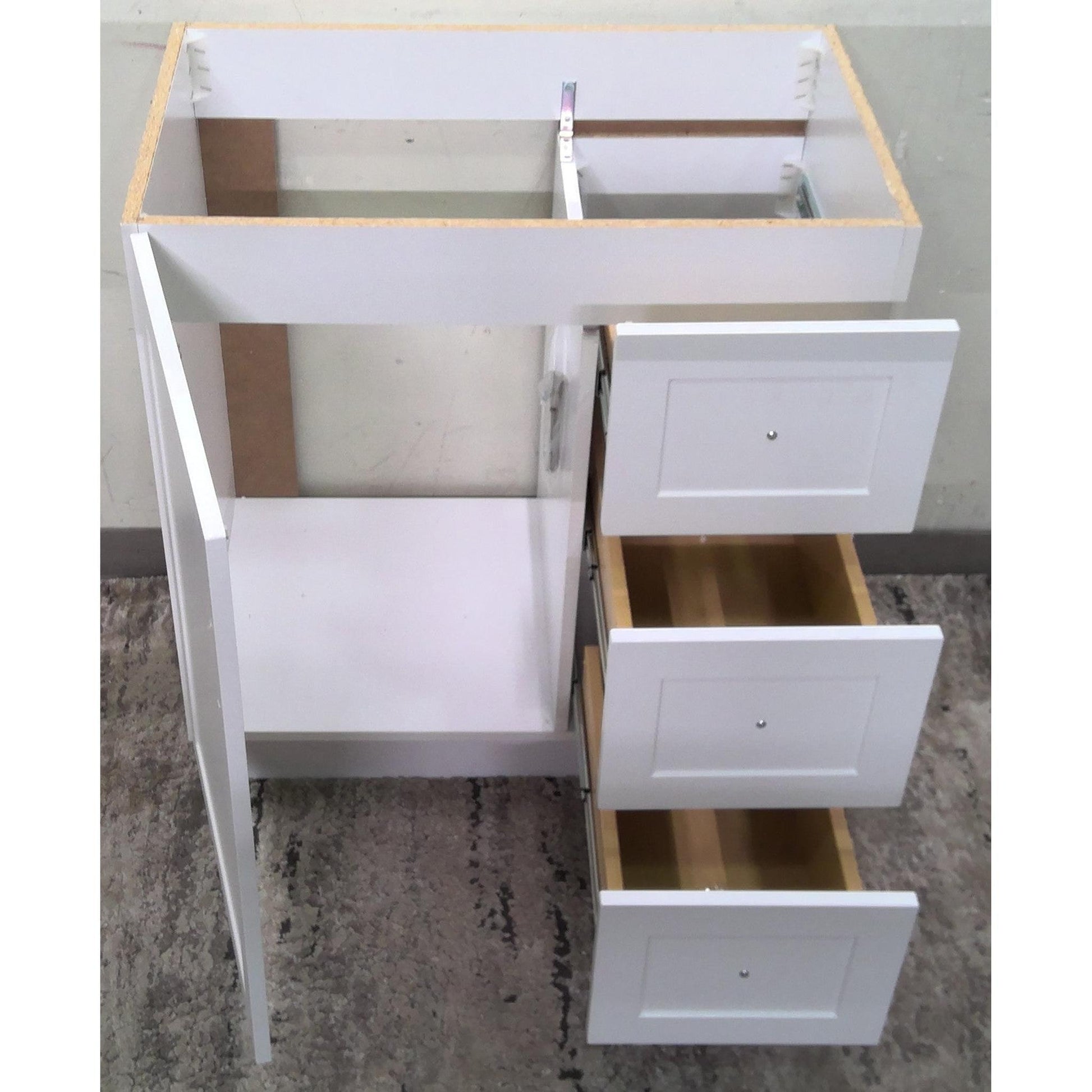 30" White Vanity Cabinet
