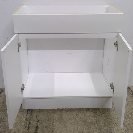 30" White Vanity Cabinet