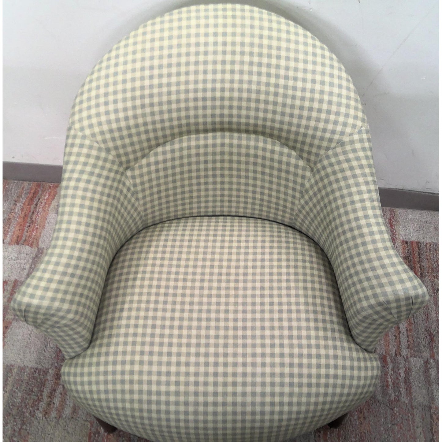 Green Checkered Accent Chair