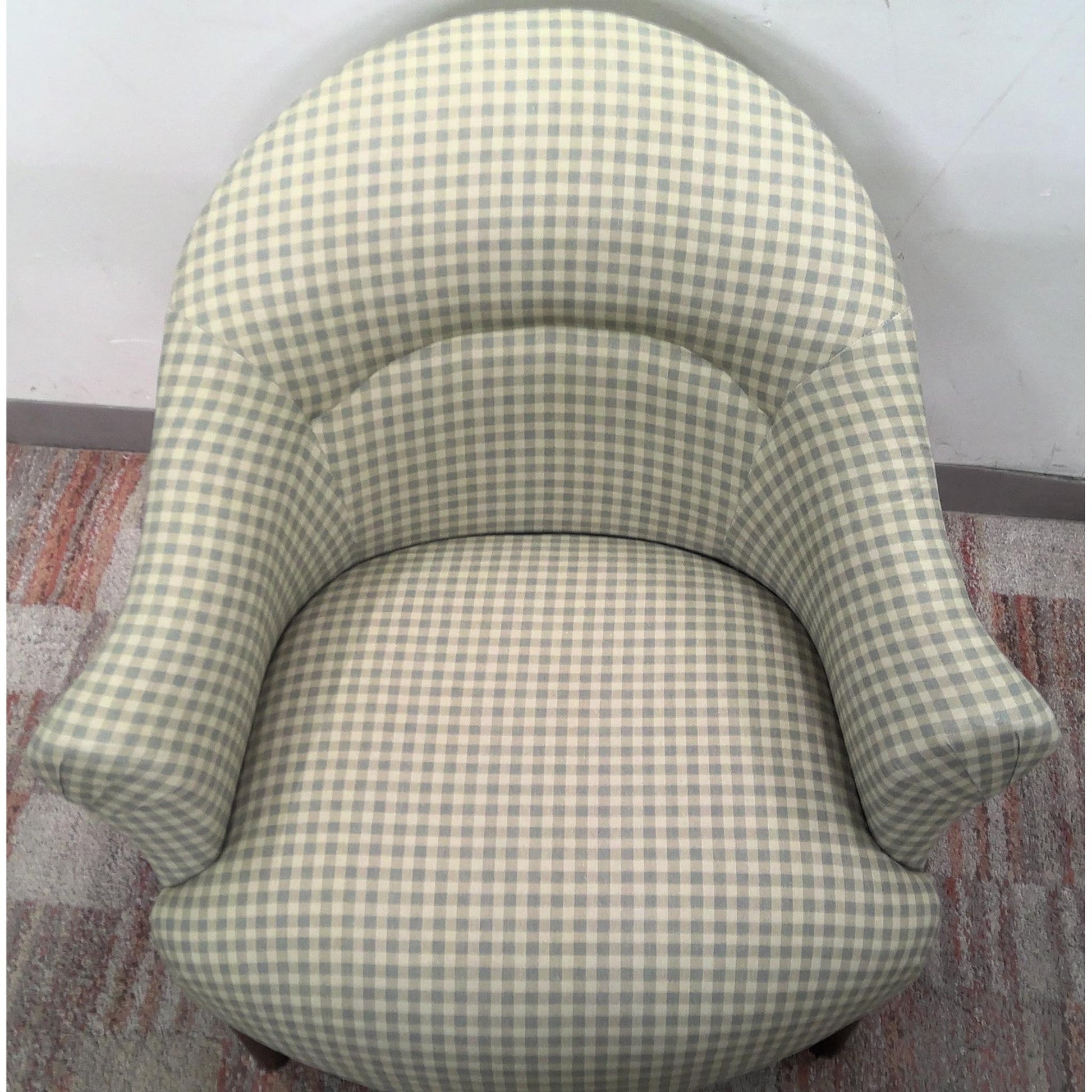 Green Checkered Accent Chair