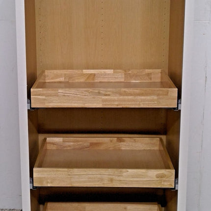 30" x 61.5" White Open Pantry Cabinet
