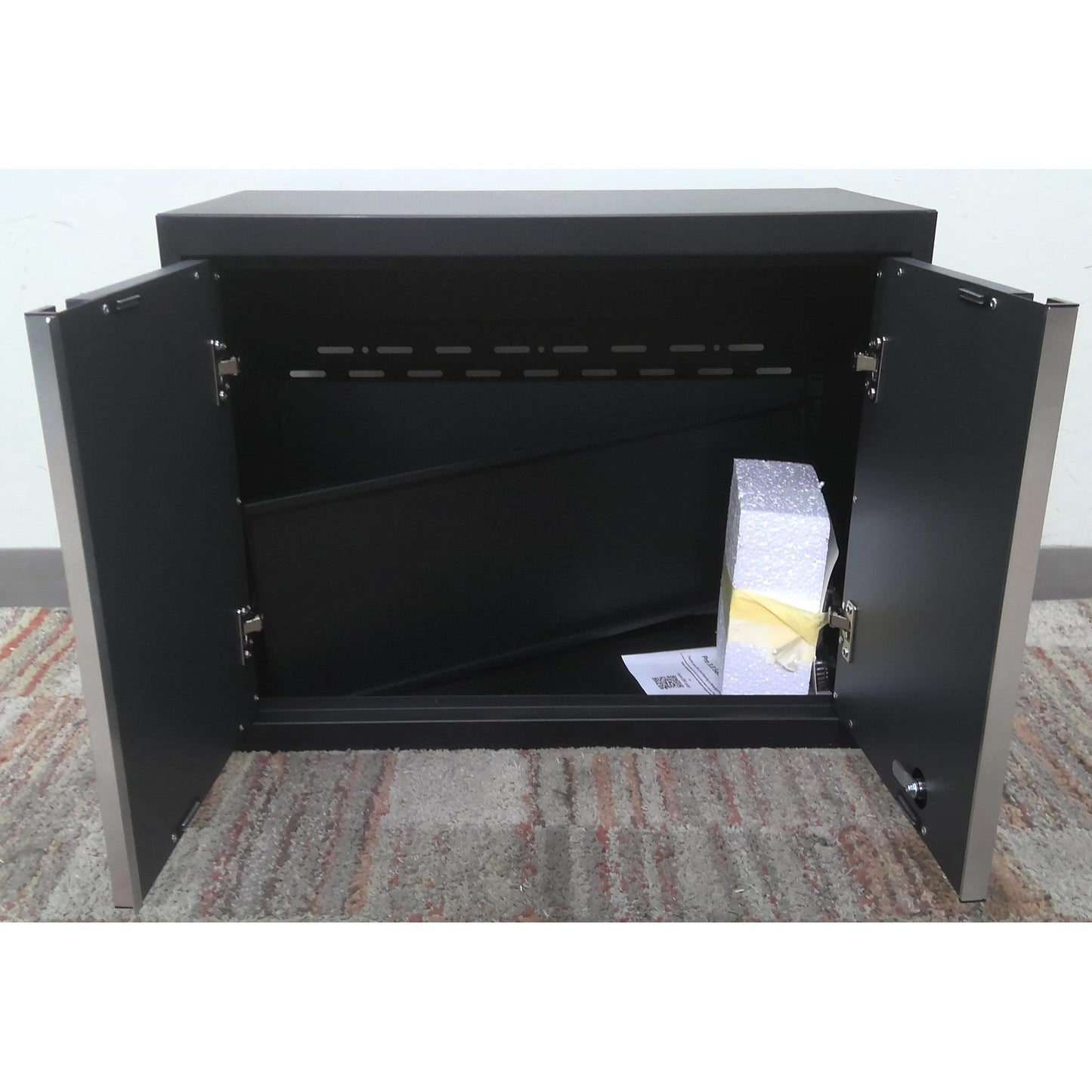 28" Black and Gray Steel Upper Cabinet