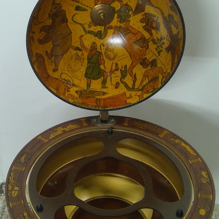Antique-Style Minerva Globe Bar Cabinet