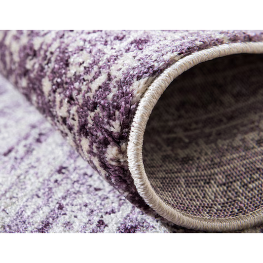 5' x 8' Loomed Purple/Ivory Rectangular Area Rug
