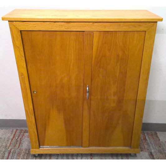Rolling Wood Cabinet