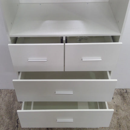 4 Drawer Space Saving Closet Organizer With Attached Vanity Mirror