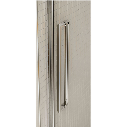 Halo 44 ½-47 x 78 ¾ in. 8mm Sliding Shower Door for Alcove Installation with Clear Glass in Chrome