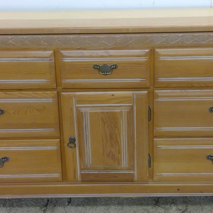 68" Wood Dresser with Mirror