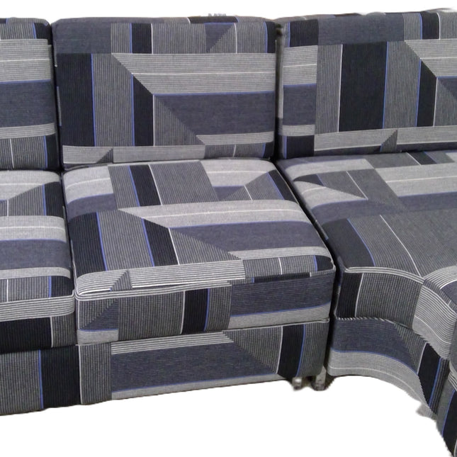 Three Piece Patterned Sectional Sofa