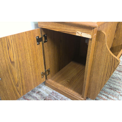 End Table with Magazine Rack