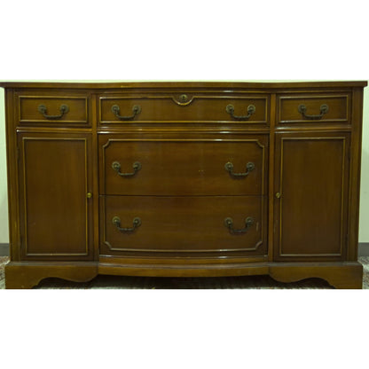 58" Mahogany Bowfront Sideboard/Buffet