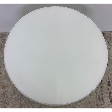 Round White Ottoman