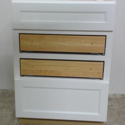 24" White 4-Drawer Base Cabinet