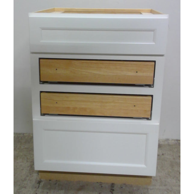 24" White 4-Drawer Base Cabinet
