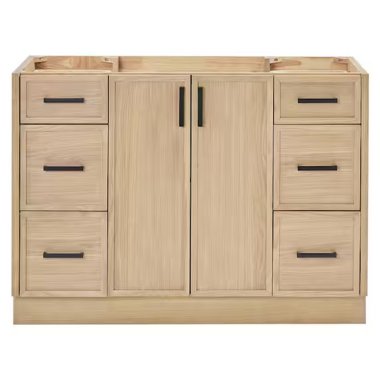 48" Single Sink Base Cabinet in White Oak
