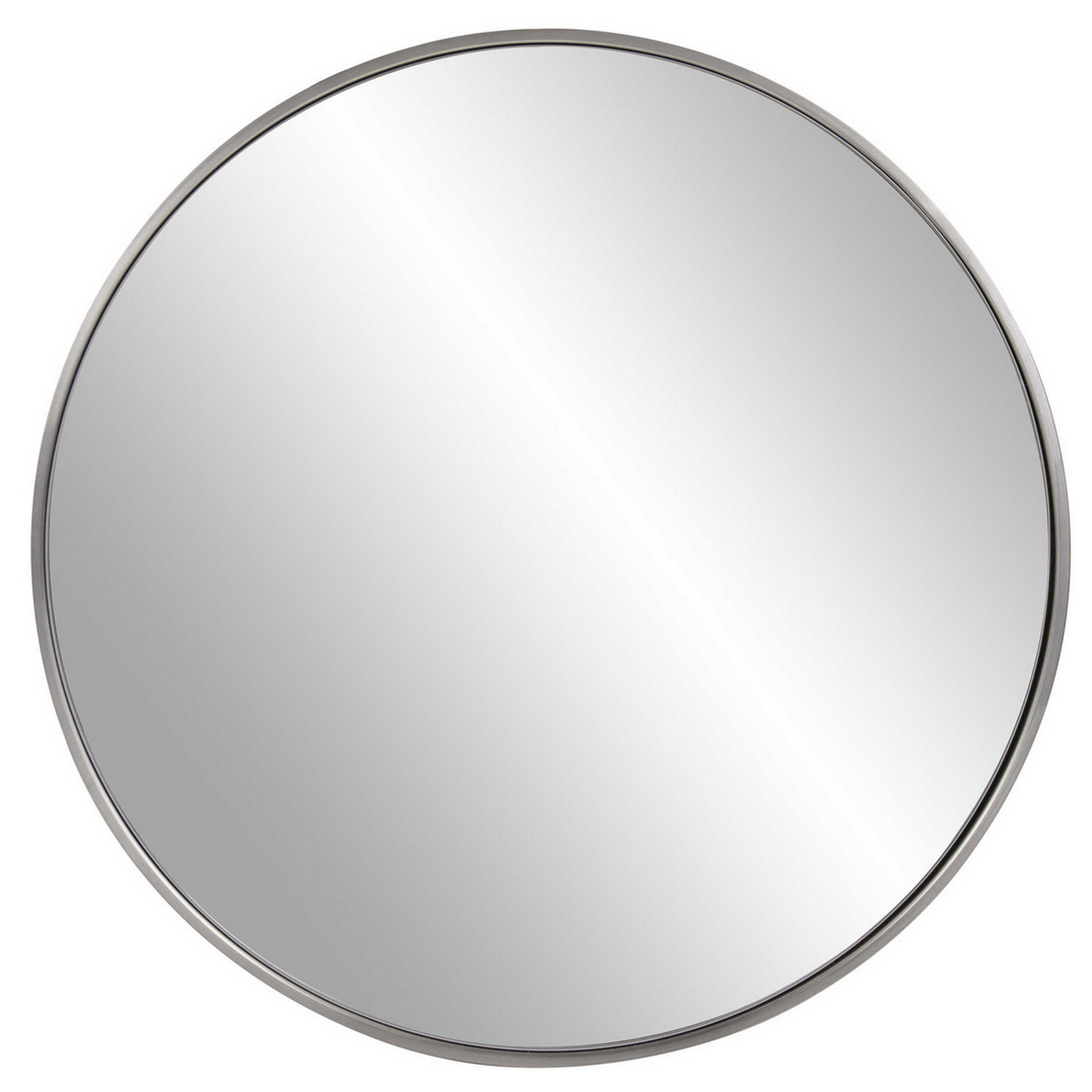 30" Copenhagen Brushed Silver Round Wall Mirror