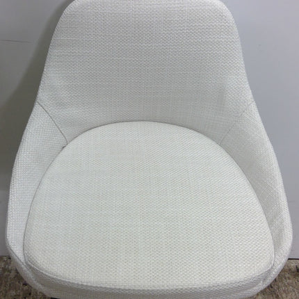 Counter Height White Chair with Dark Wood Legs