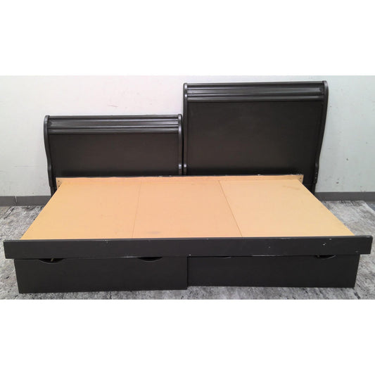 Twin Bed Frame with Trundle Drawers