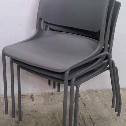 Gray Armless Stackable Guest Chair