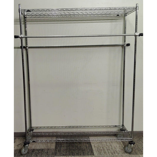65" Rolling Metal Clothing Rack