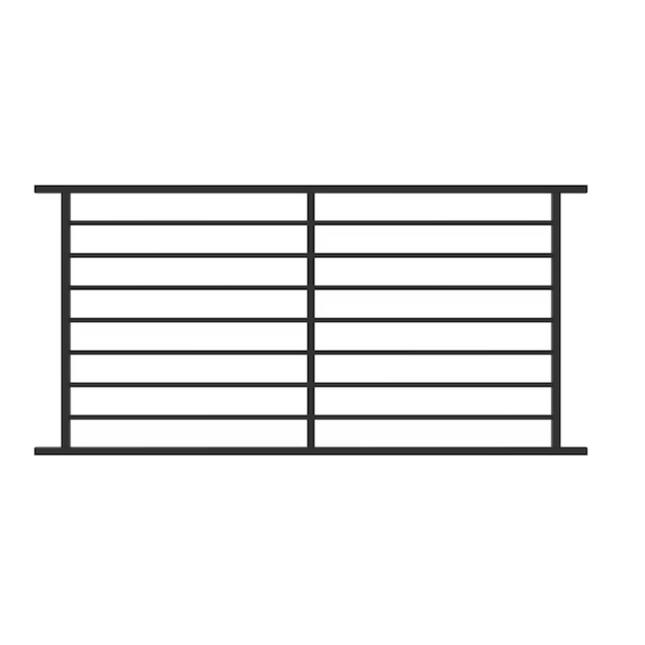 Fortress Fe26 Black Sand Steel Deck Railing Kit 6 Ft X 36 In