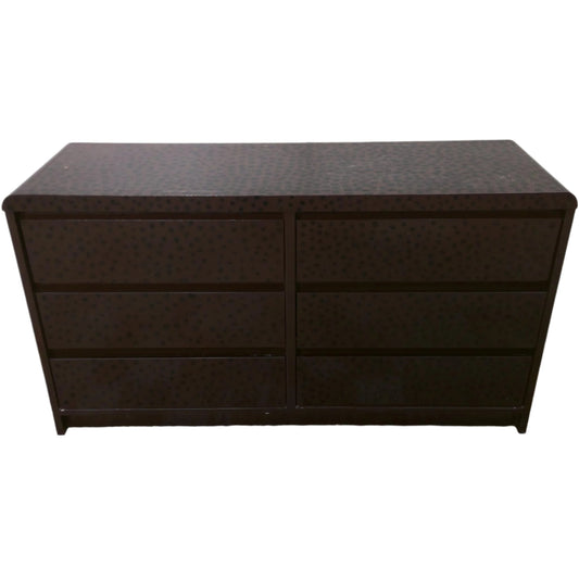 6-Drawer Spotted Cherry Oak Dresser, front