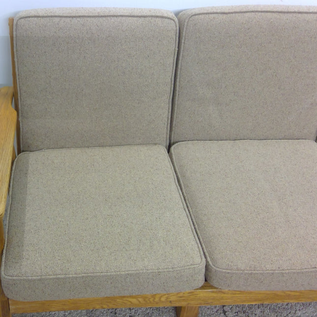 76.5" Ranch Oak Sofa with Beige Cushions (Added 07/29/2026)