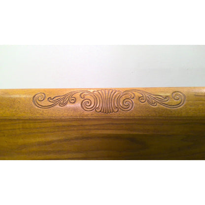 Carved Oak Twin Bed Frame
