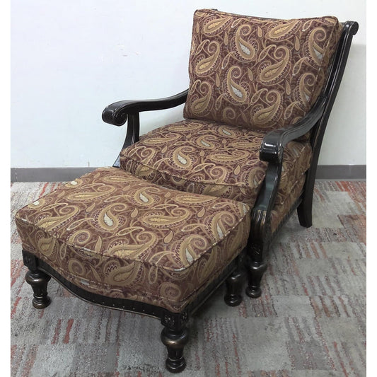 Paisley Armchair with Ottoman