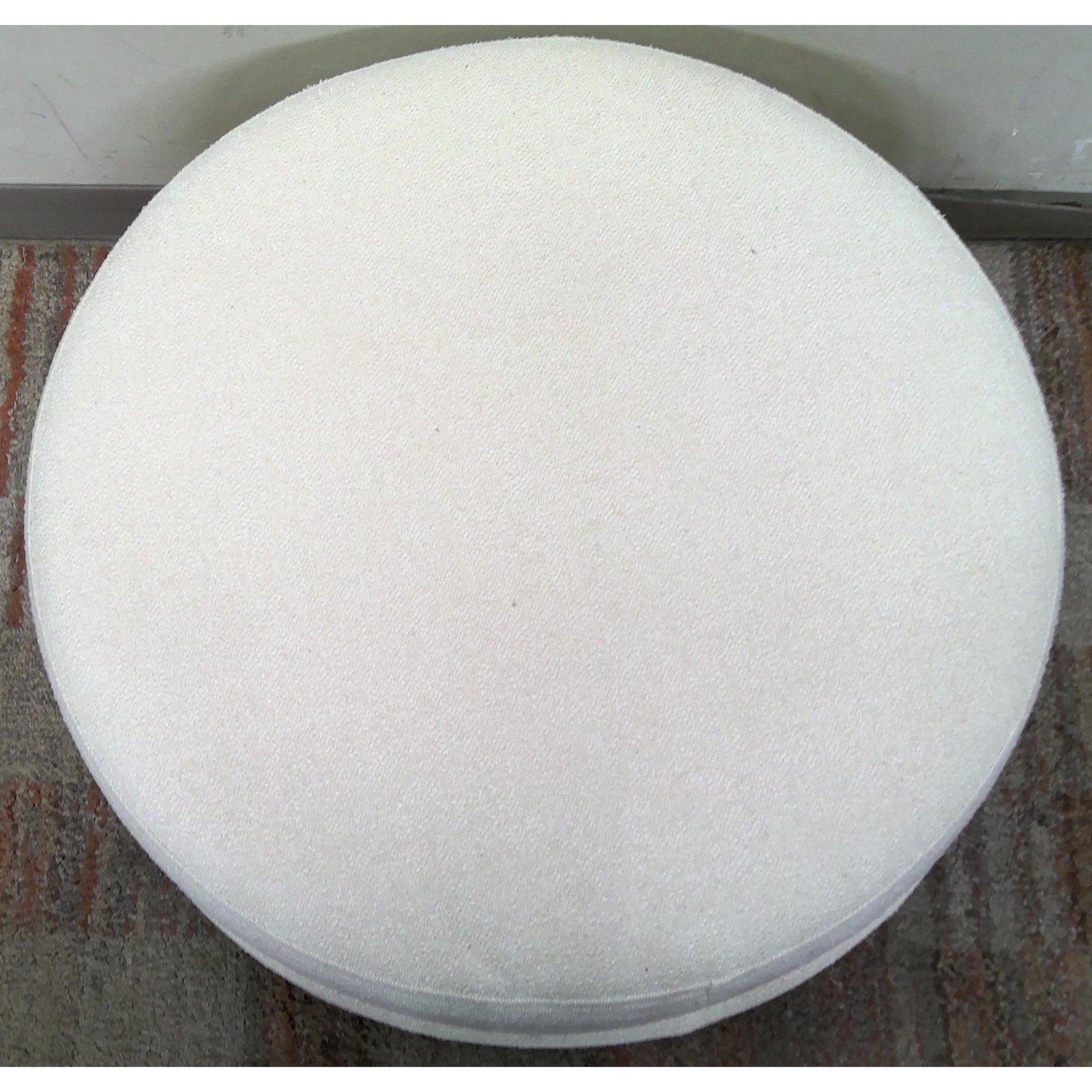 30" Round Tan Ottoman