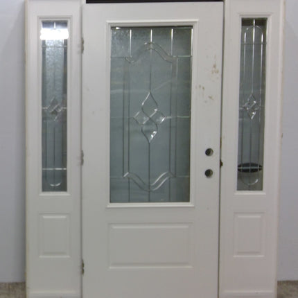 Prehung Brown/White Entry Door with Sidelights