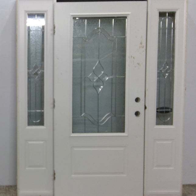 Prehung Brown/White Entry Door with Sidelights