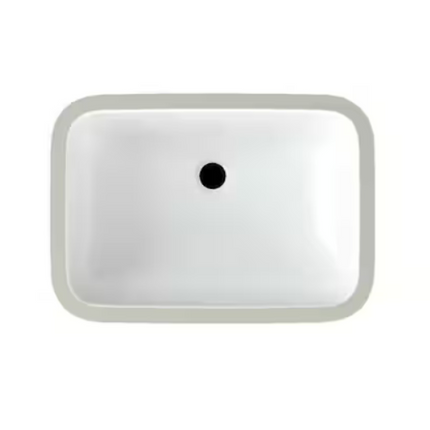 ReStore Select x Glacier Bay 22" Ceramic Rectangular Undermount Bathroom Sink in White with Overflow Drain - GW