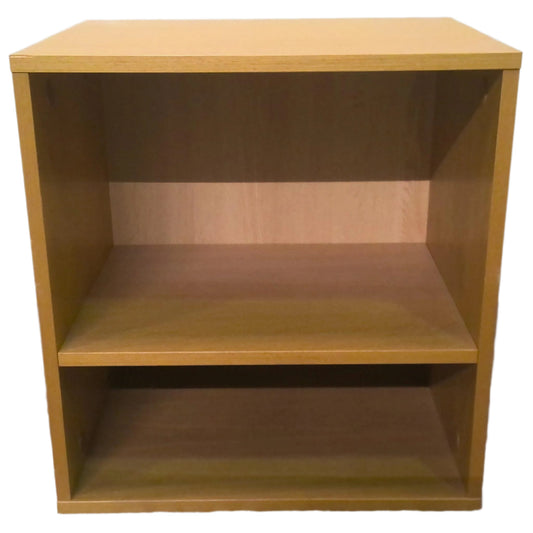 2-Tier Natural Wood Bookcase