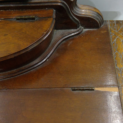 45 Inch Vintage Ornate Carved Wood Storage Chest With Legs And Lock