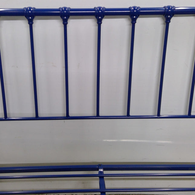 Full Blue Metal Bed Frame