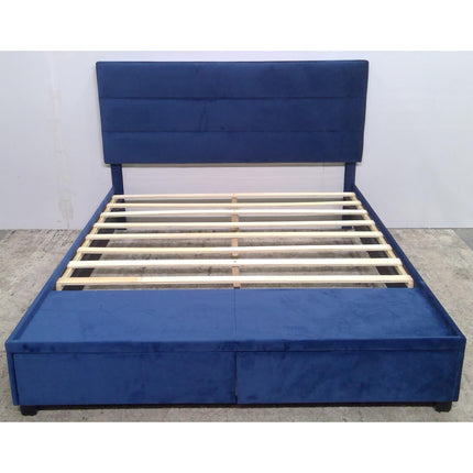 Queen Blue Bed Frame with Drawers (Added 07/25/2026)