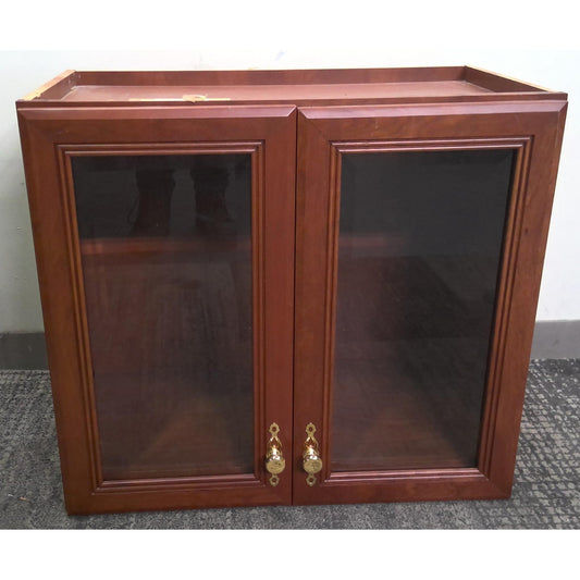 27" x 24" Glass Door Upper Cabinet