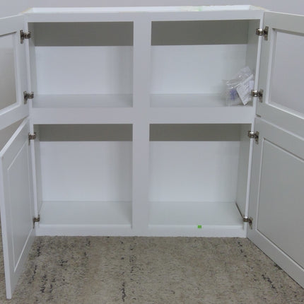 42" x 42" White Plywood Upper Cabinet