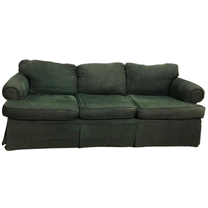 86" Green Chenille Sofa