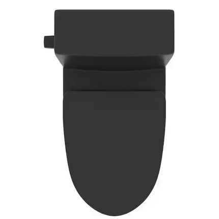 Concord 12 in. Rough in Size 1-Piece 1.28 GPF Single Flush Elongated Toilet in Black Seat Included