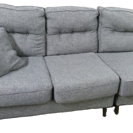 Three-Piece Gray Sectional Sofa