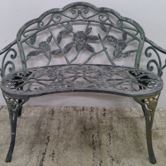Antique Style Metal Garden Bench