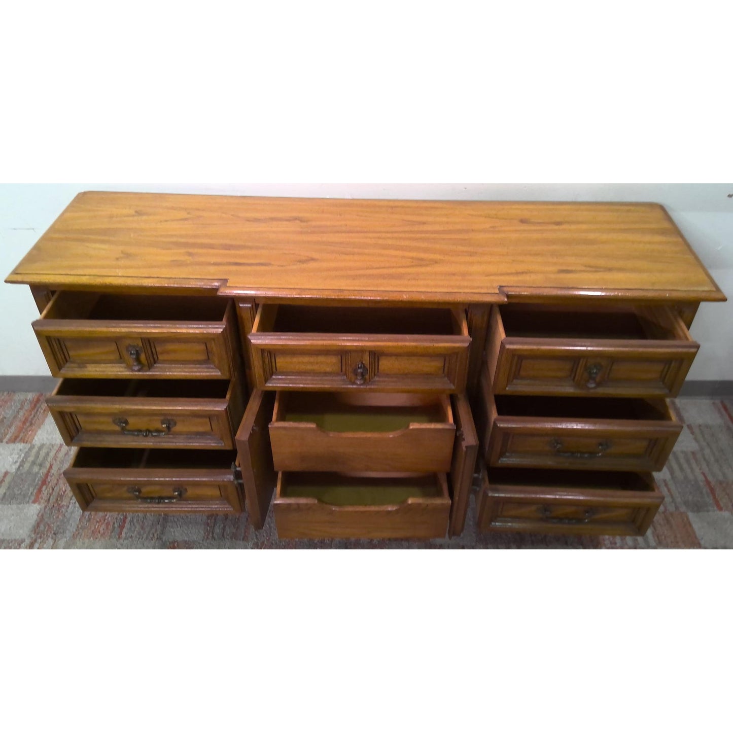 72" Wood Dresser with Mirror