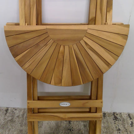 23.5 in. W Round Folding Teak Side Table