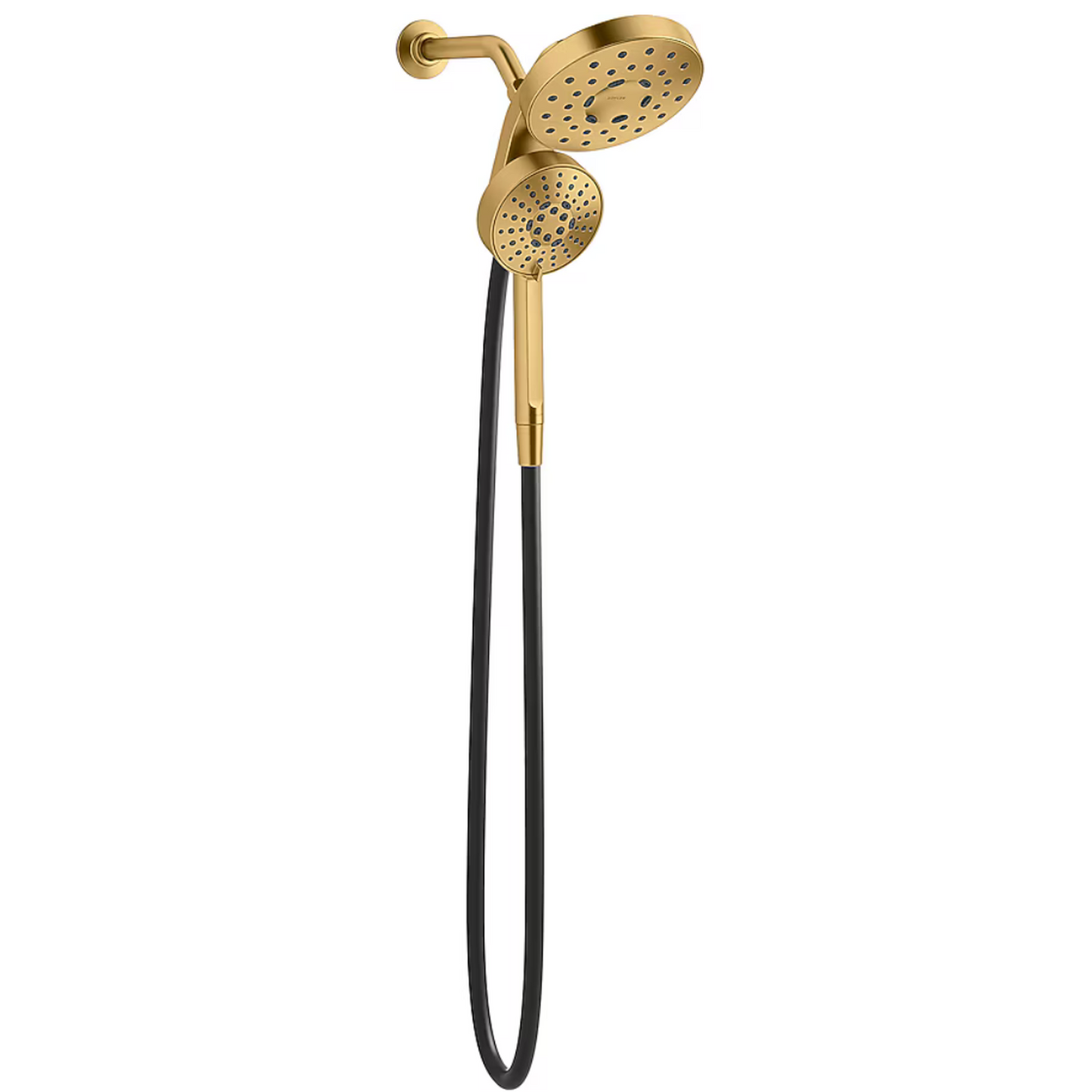 3 -Spray Vibrant Brushed Moderne Brass 6-in Round High Pressure Shower Head