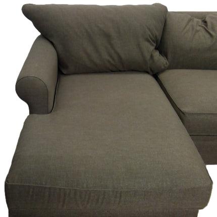Brown 2-Piece L-Shaped Sectional Sofa