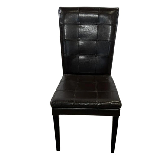 Black Leather Dining Chair