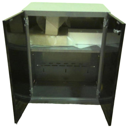 24" x 30" Black Diamond Plate Steel Wall Cabinet